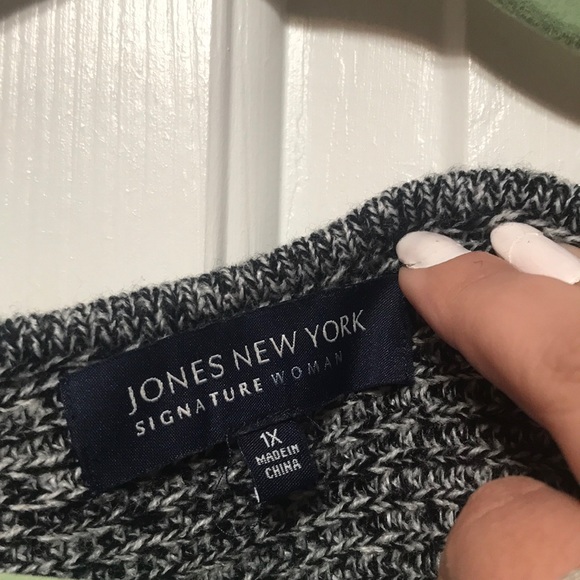 Gray and Black Knit Plus Size Sweater - Picture 2 of 5